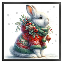 Load image into Gallery viewer, Winter Rabbit - 30*30CM 18CT Stamped Cross Stitch
