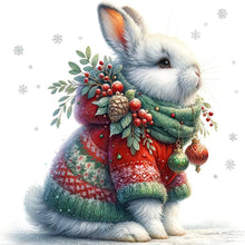 Load image into Gallery viewer, Winter Rabbit - 30*30CM 18CT Stamped Cross Stitch
