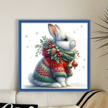 Load image into Gallery viewer, Winter Rabbit - 30*30CM 18CT Stamped Cross Stitch
