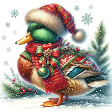 Load image into Gallery viewer, Winter Duck - 30*30CM 18CT Stamped Cross Stitch
