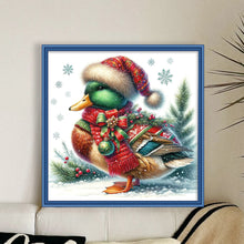 Load image into Gallery viewer, Winter Duck - 30*30CM 18CT Stamped Cross Stitch
