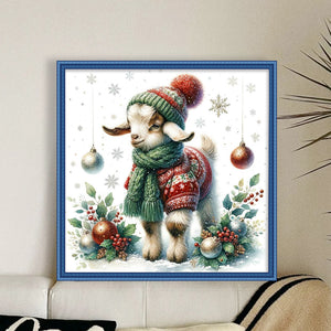 Winter Lamb - 30*30CM 18CT Stamped Cross Stitch