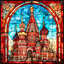 Load image into Gallery viewer, Glass Art Red Castle 30*30CM(Canvas) Full Round Drill Diamond Painting
