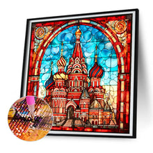 Load image into Gallery viewer, Glass Art Red Castle 30*30CM(Canvas) Full Round Drill Diamond Painting
