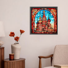 Load image into Gallery viewer, Glass Art Red Castle 30*30CM(Canvas) Full Round Drill Diamond Painting
