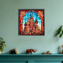 Load image into Gallery viewer, Glass Art Red Castle 30*30CM(Canvas) Full Round Drill Diamond Painting
