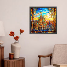 Load image into Gallery viewer, Glass Art Colorful Castle 30*30CM(Canvas) Full Round Drill Diamond Painting
