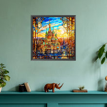 Load image into Gallery viewer, Glass Art Colorful Castle 30*30CM(Canvas) Full Round Drill Diamond Painting
