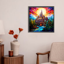 Load image into Gallery viewer, Glass Art Mountain Castle 30*30CM(Canvas) Full Round Drill Diamond Painting
