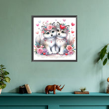 Load image into Gallery viewer, A Pair Of Wolfdogs 30*30CM(Canvas) Full Round Drill Diamond Painting
