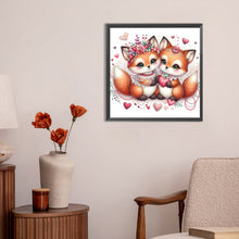 Load image into Gallery viewer, A Pair Of Foxes 30*30CM(Canvas) Full Round Drill Diamond Painting
