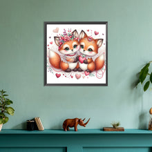 Load image into Gallery viewer, A Pair Of Foxes 30*30CM(Canvas) Full Round Drill Diamond Painting
