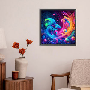 Atmosphere Double Goldfish 30*30CM(Canvas) Full Round Drill Diamond Painting