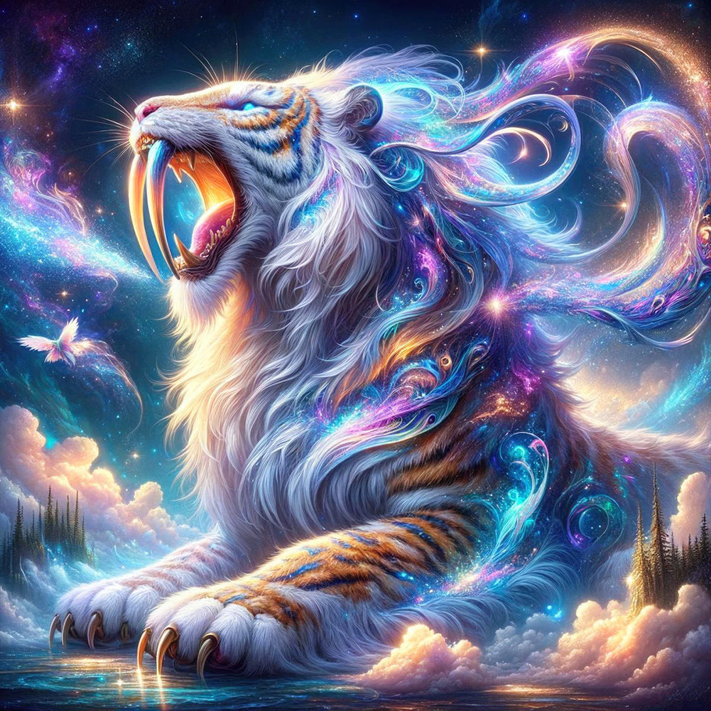 Atmosphere Cloud Tiger 30*30CM(Canvas) Full Round Drill Diamond Painting