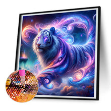 Load image into Gallery viewer, Atmosphere Purple Tiger 30*30CM(Canvas) Full Round Drill Diamond Painting
