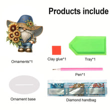 Load image into Gallery viewer, Special Shape Cute Gnome Table Top Diamond Painting Ornament Kit (Big Sunflower)
