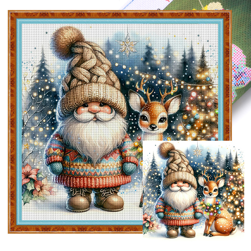 Goblin And Fawn - 45*45CM 11CT Stamped Cross Stitch