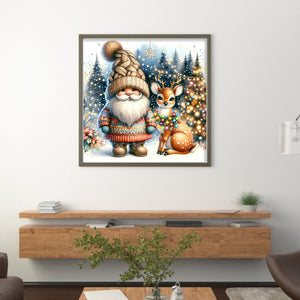 Goblin And Fawn - 45*45CM 11CT Stamped Cross Stitch