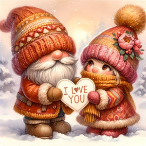 Couple Goblin - 45*45CM 11CT Stamped Cross Stitch