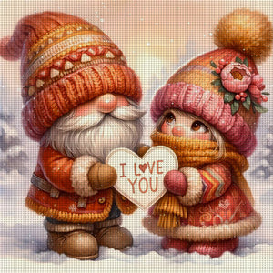 Couple Goblin - 45*45CM 11CT Stamped Cross Stitch