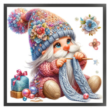 Load image into Gallery viewer, Gnome Knitting A Sweater - 45*45CM 11CT Stamped Cross Stitch
