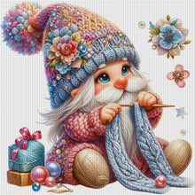 Load image into Gallery viewer, Gnome Knitting A Sweater - 45*45CM 11CT Stamped Cross Stitch

