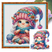 Load image into Gallery viewer, Gnome Knitting A Sweater - 45*45CM 11CT Stamped Cross Stitch
