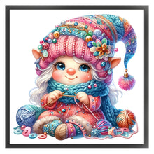Load image into Gallery viewer, Gnome Knitting A Sweater - 45*45CM 11CT Stamped Cross Stitch
