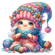 Load image into Gallery viewer, Gnome Knitting A Sweater - 45*45CM 11CT Stamped Cross Stitch
