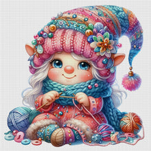 Load image into Gallery viewer, Gnome Knitting A Sweater - 45*45CM 11CT Stamped Cross Stitch
