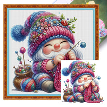 Load image into Gallery viewer, Gnome Knitting A Sweater - 45*45CM 11CT Stamped Cross Stitch
