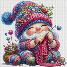 Load image into Gallery viewer, Gnome Knitting A Sweater - 45*45CM 11CT Stamped Cross Stitch

