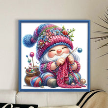 Load image into Gallery viewer, Gnome Knitting A Sweater - 45*45CM 11CT Stamped Cross Stitch
