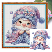 Load image into Gallery viewer, Gnome Knitting A Sweater - 45*45CM 11CT Stamped Cross Stitch
