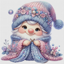 Load image into Gallery viewer, Gnome Knitting A Sweater - 45*45CM 11CT Stamped Cross Stitch
