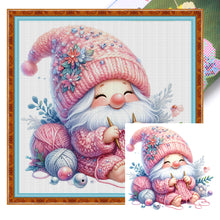 Load image into Gallery viewer, Gnome Knitting A Sweater - 45*45CM 11CT Stamped Cross Stitch
