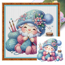 Load image into Gallery viewer, Gnome Knitting A Sweater - 45*45CM 11CT Stamped Cross Stitch
