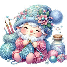 Load image into Gallery viewer, Gnome Knitting A Sweater - 45*45CM 11CT Stamped Cross Stitch

