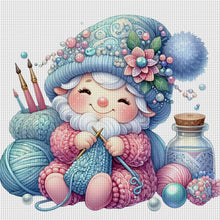 Load image into Gallery viewer, Gnome Knitting A Sweater - 45*45CM 11CT Stamped Cross Stitch
