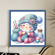 Load image into Gallery viewer, Gnome Knitting A Sweater - 45*45CM 11CT Stamped Cross Stitch
