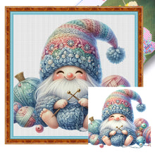 Load image into Gallery viewer, Gnome Knitting A Sweater - 45*45CM 11CT Stamped Cross Stitch
