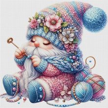 Load image into Gallery viewer, Gnome Knitting A Sweater - 45*45CM 11CT Stamped Cross Stitch
