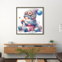 Load image into Gallery viewer, Gnome Knitting A Sweater - 45*45CM 11CT Stamped Cross Stitch
