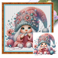 Load image into Gallery viewer, Gnome Knitting A Sweater - 45*45CM 11CT Stamped Cross Stitch
