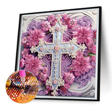 Load image into Gallery viewer, Cross Paper Painting 30*30CM(Canvas) Partial Special Shaped Drill Diamond Painting
