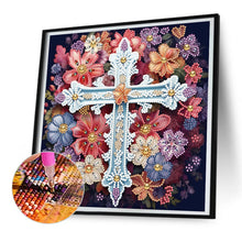 Load image into Gallery viewer, Cross Paper Painting 30*30CM(Canvas) Partial Special Shaped Drill Diamond Painting
