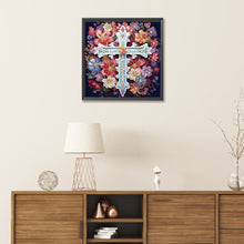 Load image into Gallery viewer, Cross Paper Painting 30*30CM(Canvas) Partial Special Shaped Drill Diamond Painting
