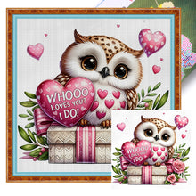 Load image into Gallery viewer, Love Owl - 40*40CM 11CT Stamped Cross Stitch
