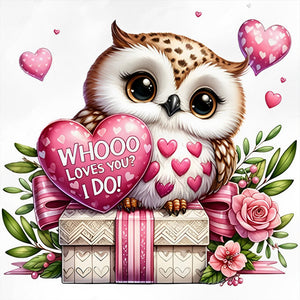 Love Owl - 40*40CM 11CT Stamped Cross Stitch