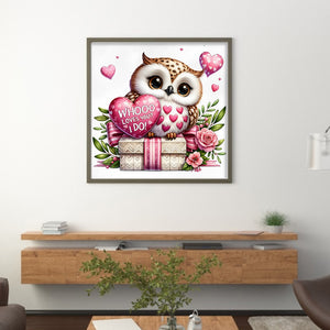 Love Owl - 40*40CM 11CT Stamped Cross Stitch